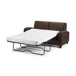 Happy Beds Vivo Brown Faux Leather Sofa Bed 2 Seater Recliner Modern Furniture