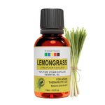 Organix Mantra Lemongrass Essential Oil for Skin - 100% Pure Natural Essential Oils Lemongrass Oil for Diffuser, Skin Cleansing & Nourishing Lemongrass Essential Oil for Hair & DIY - 15ML