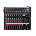 Weymic CK-80 Professional Audio Mixing Console(8-Channel) for Recording DJ Stage Karaoke Music Application w/USB Drive BT