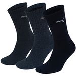 PUMA Unisex Sport 3p Socks, 321 - New Navy, 9-11 UK