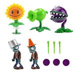 JHESAO 5 Pcs Plants Vs Zombies Toys Action Figures Pvz Toys Set 1 2 Series Great Gifts For Kids&Fans, Birthday&Christmas Party New