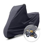 Neodrift 'SuperMax' Bike Cover Suitable for Triumph Street Triple 765 (All-Weather Motorcycle Protection, Water & UV Resistant, Dustproof, Windproof) (Colour: D.Gray - Black)