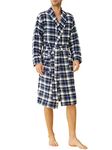 Latuza Men's Cotton Flannel Robe M Blue