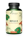 Vegavero Reflu-X Complex | Natural Antacid | Stomach Capsules for Reflux and Gastritis | with Mucosave®, Olive Leaf Extract, Sodium Alginate, Chamomile | NO Additives | 120 Capsules | Vegan