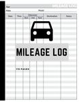 Mileage Log Book- Car Mileage Journal For Business or Personal Taxes, Miles Tracker, Miles Log Book, Odometer Tracker