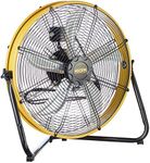 HiCFM 6300 CFM 20 inch Heavy Duty Shroud Fan with IP44 Enclosed Powerful 1/4 Motor, High Velocity Air Circulator for Workshop, Garage, Commercial or Industrial rooms - UL Safety Listed