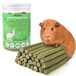 Bissap 38PCS Timothy Hay Sticks for Rabbits, Natural Timothy Grass Molar Teeth Stick Chew Toys for Bunnies Chinchillas Guinea Pigs Hamsters and Other Small Animals Treats