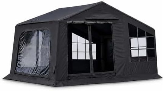 8-10 Person 142 sq ft Inflatable Glamping Tent Waterproof with Chimney Hole