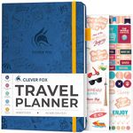 Clever Fox Travel Journal – Vacation Planner with Budget Plan, Packing List, Expense Tracker & Trip Journal – Travelling Itinerary Organizer for Women, Men & Couples – A5 Size, Hardcover - Mystic Blue