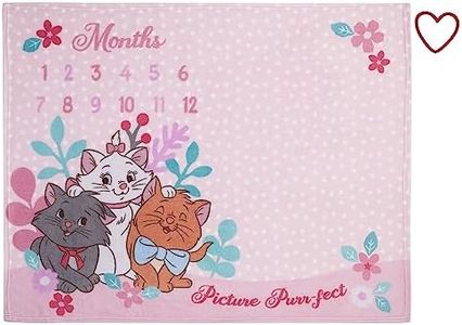 Disney Aristocats Pink Picture Purr-FECT Super Soft Photo Op Milestone Baby Blanket