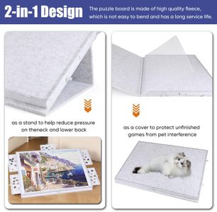 Ruication Tilting Jigsaw Puzzle Board – Adjustable Tabletop Organizer
