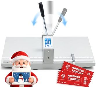 Mxmoonant 2 in 1 Manual Creasing & Perforating Machine 13.4'' with Positioning Blocks, Metric/Imperial Scale, 70-450g for Creaser/70-250g for Perforation, for Invitations Cards, Brochures, Covers