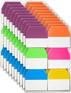 VANRA 1200 Pieces Sticky Index Tabs 1 Inch File Tabs Page Markers Flags Colored Page Notes Sticker Writable Labels for Bookmarks, Classify Files, 10 Sets