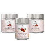 The Tribe Concepts Top-To-Toe Cleansers Kit, 3 Ayurvedic Cleansers (Daily Cleanser, 100g + Hair Cleanser, 250g and Body Cleanser, 250g) Tin Packing