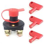 Qiorange Car Battery Isolator Disconnect Cut OFF Power Kill Switch Pack of 1