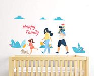 Decal O Decal - Happy Family Wall Stickers (PVC Vinyl,Multicolour)