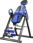 Dripex Gravity Heavy Duty Inversion Table with Headrest & Adjustable Protective Belt Back Stretcher Machine for Pain Relief Therapy (Blue)