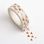 Italian Options Foil Heart Adhesive Washi Tape (15mm x 10 Metre)