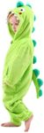 Dinosaur Costume Kids Fancy Dress Boys Girls Animal Onesie Sleepsuit Plush4-6 YearsGreen