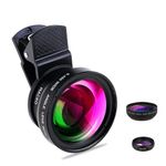 phone camera lens kit, macro lens for iphone and Android, 2 in 1 clip-on lens set for iphone camera lens, phone camera accessories for Samsung and Google, Super Wide Angle & Macro Phone Camera Lens