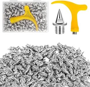 YUNVI 1/4 Inch Track Spikes, 220pcs Stainless Steel Pyramid Shoe Spikes with Spike Wrench for Track and Cross Country,Replacement Spikes for Sprint Sports Short Running Shoes