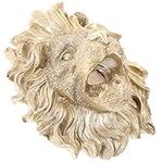 Yardwe Wall Hanging Fountain Nozzle Indoor Waterfall Courtyard Fountain Sprayer Wall Hanging Decor Waterfall Outdoor Waterfall Lights Outdoor Lion Desk Gold Ornament Office Natural Resin