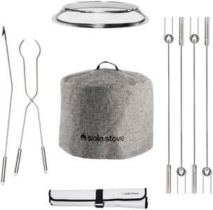 Solo Stove Bonfire Accessory Bundle - Shield, Shelter, Roasting Sticks, Tools for Fire Pit