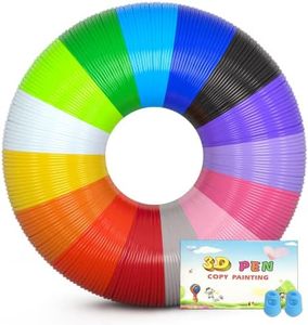 YEETIN 3D Pen Filament Refills 15 Colors, 16 ft per Color Total 240 ft, 1.75 mm PLA Compatible with SCRIB3D MYNT3D 3D Pen Comes with 2 Finger Caps & 3D Pen Template Book [3D Pen NOT Include]