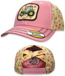 John Deere Kids Tractor Pony Tail Baseball Cap Hat Pink