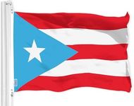 G128 Puerto Rico Light Blue Puerto Rican PR Flag | 3x5 Ft | LiteWeave Pro Series Printed 150D Polyester | Indoor/Outdoor, Vibrant Colors, Brass Grommets