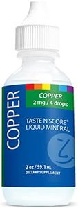 Taste N' Score | Copper | Liquid Mineral Supplement & Assessment Kit | Easy to Mix into Drinks & Smoothies | 100% Pure Minerals, No Preservatives | 2 oz