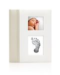 Pearhead First 5 Years Baby Memory Book with Clean-Touch Baby Safe Ink Pad to Make Baby’s Hand or Footprint Included, Ivory Classic