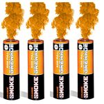 Pack of 4 Ring Pull Smoke Grenades Ideal for Paintball Weddings Photoshoots & Special Effects (Orange)