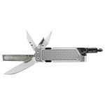 Gerber Gear Lockdown Driver 7-in-1 Multi-Tool - 2.5" Plain Edge Blade, Scissors, Bit Driver - EDC Gear and Equipment - Silver