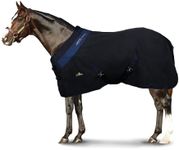 Roll over image to zoom in Horses, Maddy 2 Model Cotton, Horse Box Blanket, Lightweight and Breathable for Spring and Summer, with Straps and Tail Cover (Black / Blue-135cm)