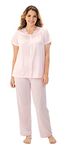 Exquisite Form Women's Colortura Short Sleeve Pajama,Pink Champagne,2x