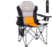 Nice C Heated Chairs, Heated Camping Chair, Beach Chair, Folding Chair, 10000mAh Power Bank Extra Wide&Thick Padding, Heavy Duty with Cooler, Armrest, Carry Bag, Cupholder & Side Pockets (1 Pack)