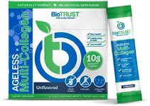 BioTrust Ageless Multi Collagen Peptides Powder – Types I, II, III, V, X – Unflavored Collagen Powder for Women & Men – Hydrolyzed Protein– Grass Fed Beef, Fish, Chicken, Eggshell Membrane(16 packets)