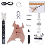 Leo Jaymz DIY Electric Guitar Kits with Mahogany Body and Maple Neck - Ebony Fingerboard and All Components Included (BC)