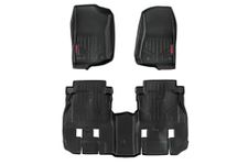 Rough Country Floor Liners (fits) 2018-2020 Jeep Wrangler JL 4DR | 1st/2nd Row | Rugged Floor Mats | M-60112