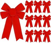 10 Pack Red Bows Christmas Tree Dec