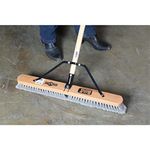 36" Assembled Wood Block Contractor Push Broom-Soft