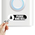 Tiny Please Ring Bell Sign | 3 Sizes Please Ring Bell Sticker | Tiny Sizes Perfect for Video Doorbell | Please Ring Bell Sign Outdoor | 1x0,5 Inches Weatherproof Sticker (Black - 3 Sizes)