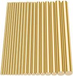 Glarks 18Pcs Brass Solid Round Rod 