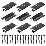 100PCS Composite Decking Clips,Fastener Board Clip,Aluminium Hidden Spacer Clips with 100 Screws for WPC/BPC, Bamboo Wood Floor Closure