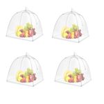 RUHIRA Mesh Food Covers, Keep Flies Bugs Mosquitoes Away, Fine Net Screen Umbrella for Outdoors, Parties Picnics,Reusable and Collapsible,Umbrella Covers Reusable and Collapsible 17 x 17inches (4)