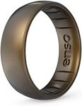 Enso Rings Classic Elements Silicone Ring Infused with Precious Elements – Wedding Engagement Band – 6.6mm Wide, 1.75mm Thick - Premium Meteorite Infused Silicone Ring – Size: 11