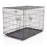 Cozy Pet Dog Cage 36" Black ABS Tray Folding Puppy Crate Cat Carrier Dog Crate DCP36B (We do not ship to Channel Islands.)