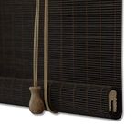 ZY Blinds Bamboo Window Blinds, Light Filtering Roll Up Blinds with Valance, 50" W x 72" L, Pattern 4