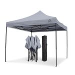 All Seasons Gazebos 3x3m Heavy Duty Fully Waterproof Pop up Gazebo With Accessory Pack - Metallic Grey